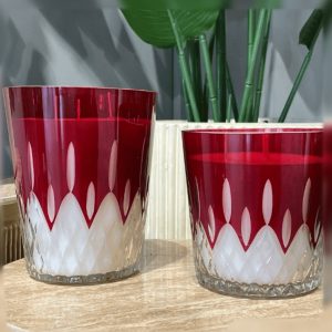 Alternative view of Kesme Cam Mumluk - Bordo Gözyaşı