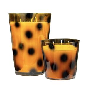 Amber Damalı Mumluk | Large & Medium