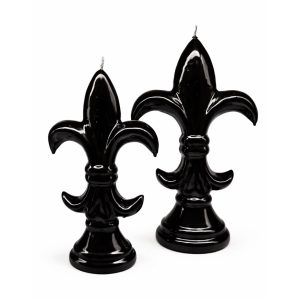 Fleur De Lis Şamdan Mum – Siyah